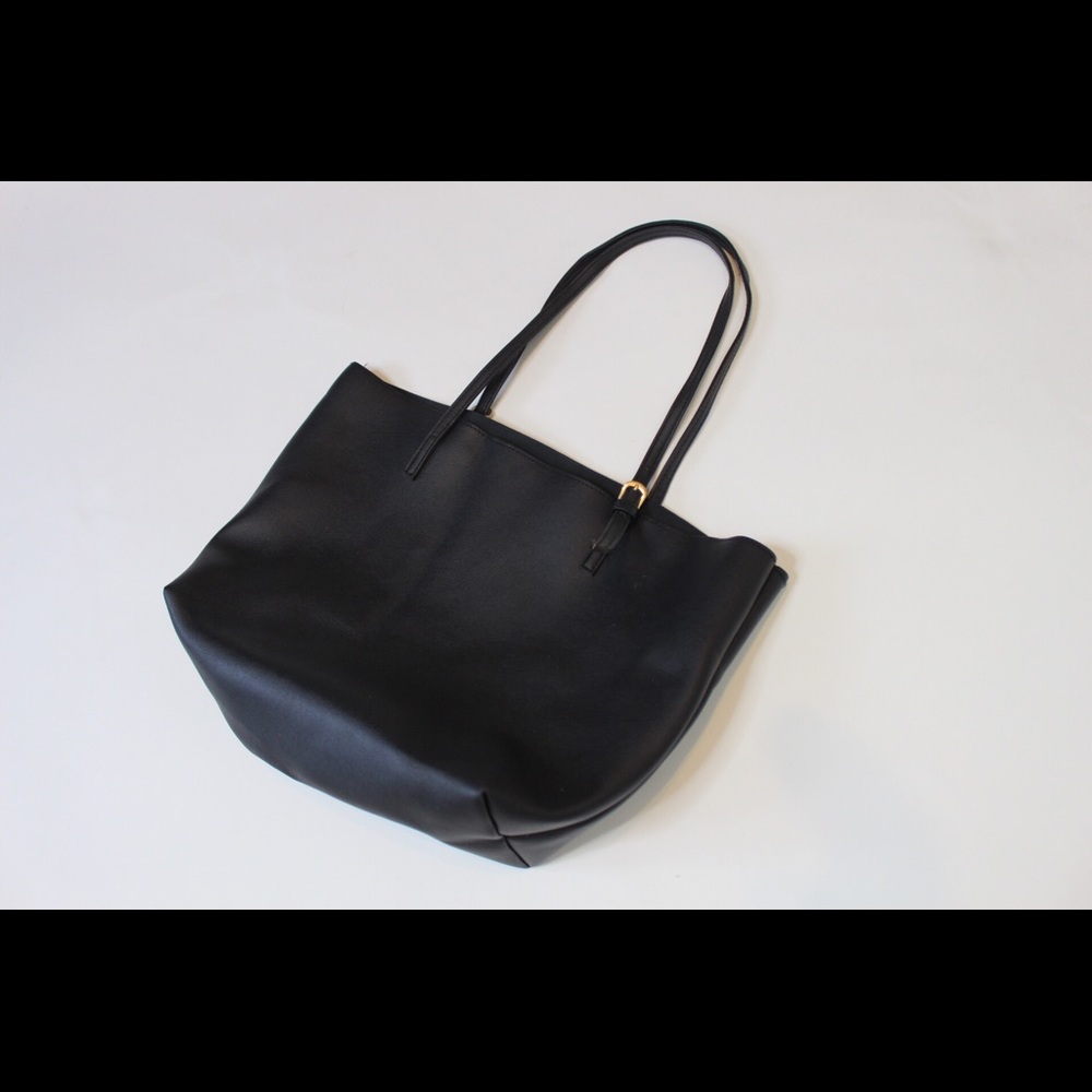 Faux leather shoulder purse